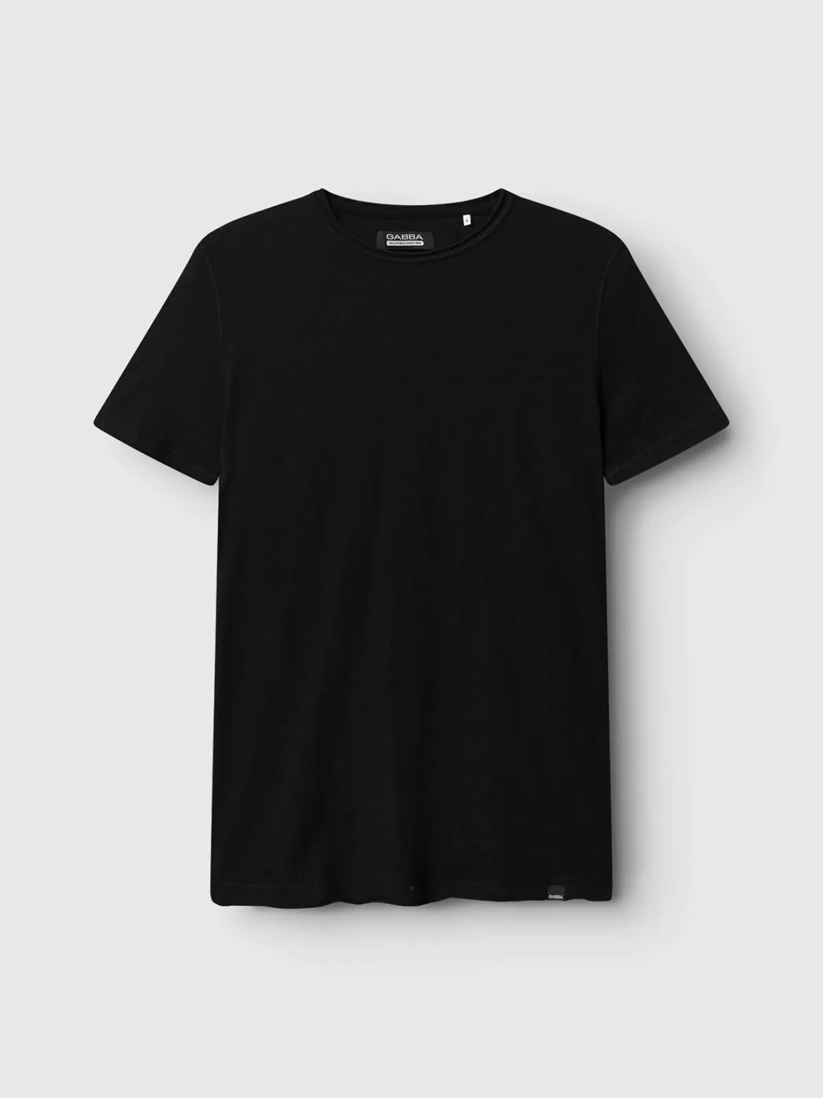 GABBA T-shirts<Konrad Straight Slub Tee Black