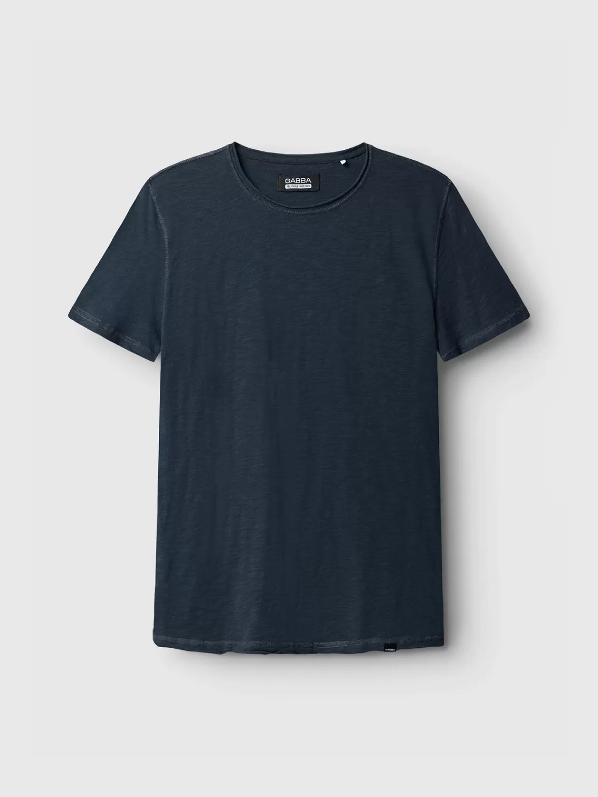 GABBA T-shirts<Konrad Straight Slub Tee Navy